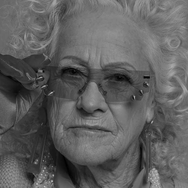 An expressive black and white portrait An expressive black and white portrait
